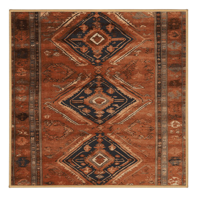 Machine Washable Turkish Brown Area Rug