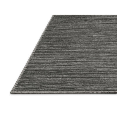 Machine Washable Solid Gray Area Rug