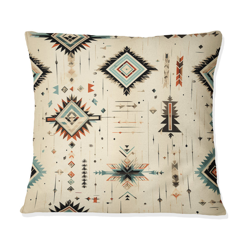 Geometric Throw Pillow, 16" H x 16" W