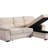 Velvet Fabric Reversible Sleeper Sectional Sofa Chaise-824778800