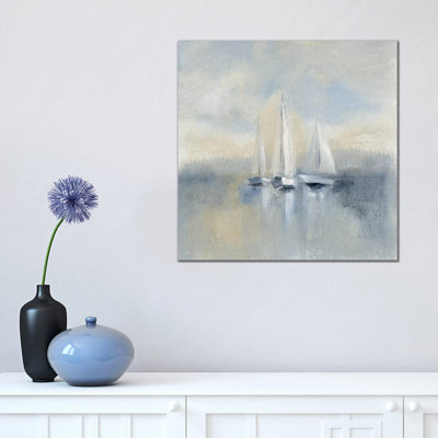 Morning Sail, Blue by Silvia Vassileva - Wrapped Canvas Painting