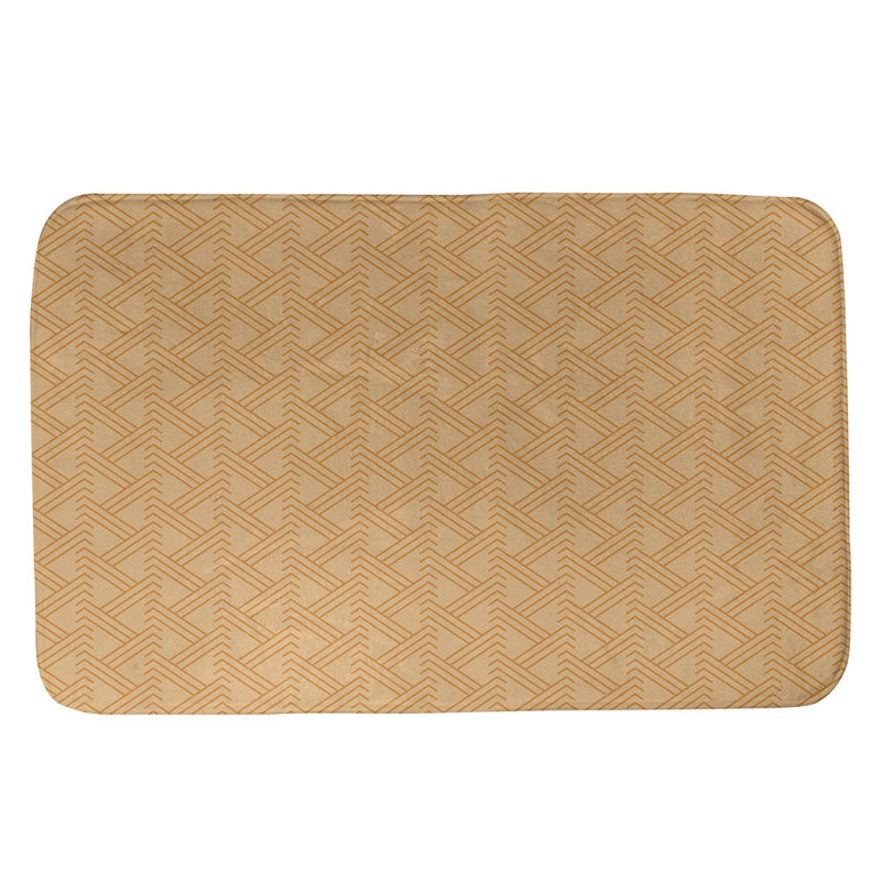 Tapis pour salle de bain Zig Zag, l 21 po x L 34 po, Orangé