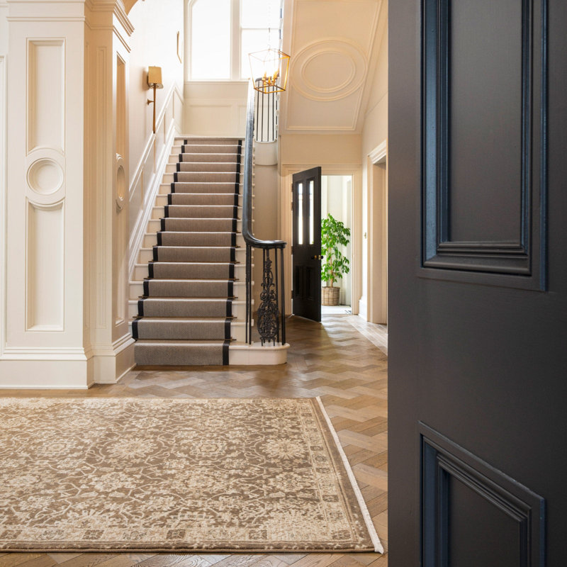 Vulpecula Damask Hand Tufted Area Rug, 80cm x 300cm
