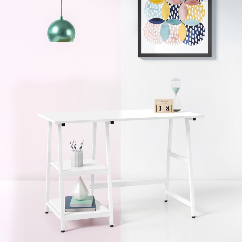 Steel Writing Desk, White