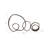 Decorative Object Metal and Aluminum Abstract Looped Rings Metallic Finish for Home or Office - 16" Bronze & Copper