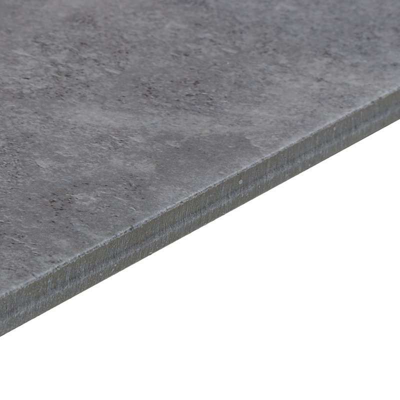 Tuile de champ en porcelaine 12 po x 24 po Slate Attaché, Gris foncé Meta