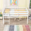 Lit mezzanine simple en bois avec échelle-306888627