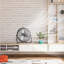 20 po Ventilateur de plancher industriel en métal robuste à 3 vitesses haute vitesse noir avec tête inclinable pour une utilisation extérieure / intérieure