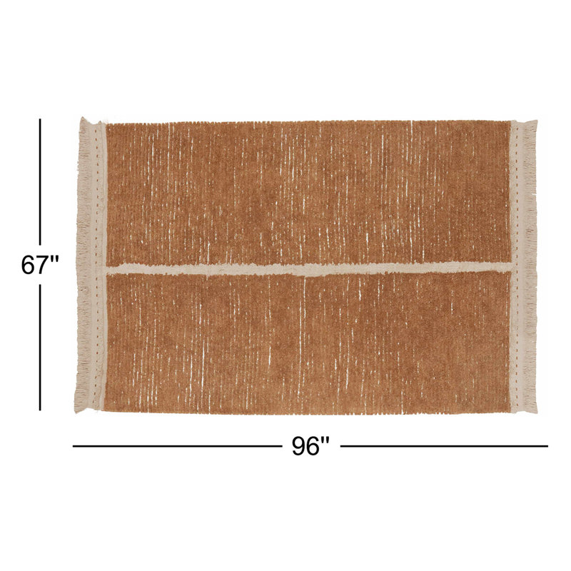 Reversible Washable Rug Duetto Toffee, Rectangle 5'7" x 8'