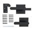 Quincaillerie de loquet de porte battante double face robuste JUBEST Noir