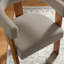 Chaise de salle à manger cylindrique en chenille de style milieu du siècle avec structure en noyer (ensemble de 6)-353656096-450624626