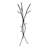 Coat Rack, Hall Tree, Free Standing, 11 Hooks, Entryway, 74"H, Bedroom, Black Metal, Contemporary, Modern-123354031