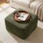 Repose-pieds en velours côtelé vert Lorran-129870636