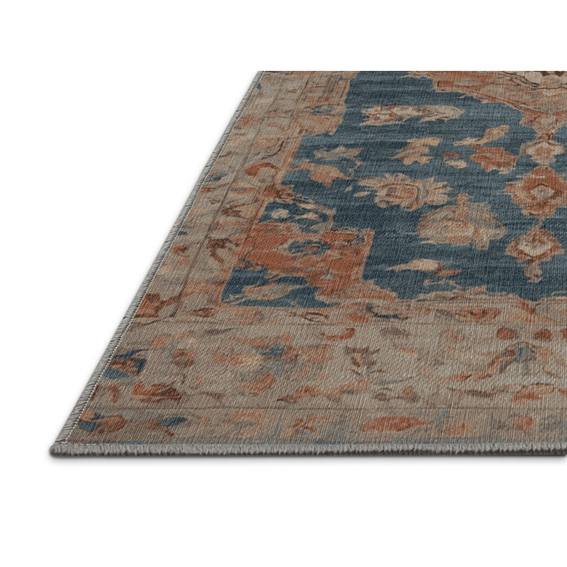 Machine Washable Gray Area Rug, Square 8'