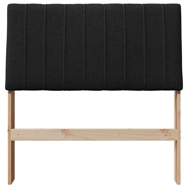 Solid Wood Headboard, Brown, Black, UK Single - DE 90 x 190 cm