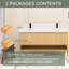 Meuble-lavabo autoportant de 60 pouces avec lavabo en résine, portes à fermeture douce, chêne original-1174804383-1174804354