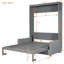 Lit escamotable multifonctionnel avec canapé intégré et rangement compact