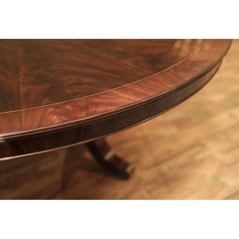 Round Mahogany Wood Dining Table