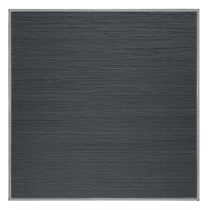 Machine Washable Solid Gray Area Rug, Square 5'
