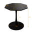 Table basse octogonale de 32,19 po avec plateau en marbre noir élégant et fabrication en métal solide - Améliore le charme de la pièce et sa base stable est idéale pour les espaces de vie, de salle à manger et de cuisine