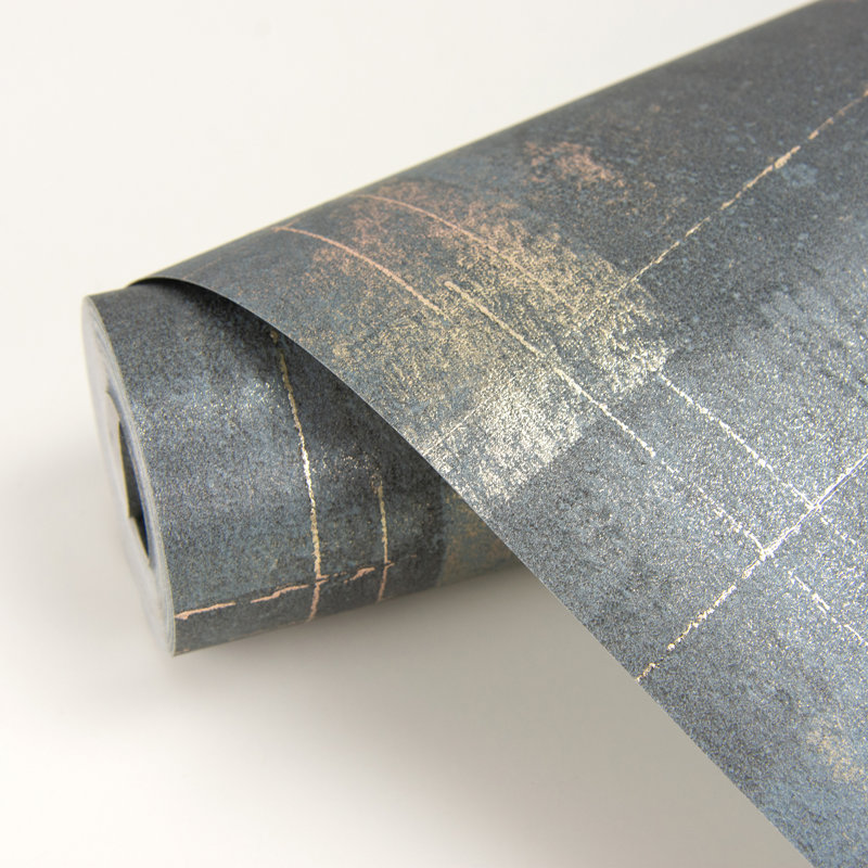 Rouleau de papier peint L 33 pi x l 21 po Teasley, Bleu