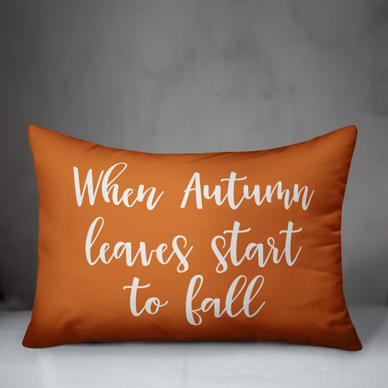  Quand les feuilles d'automne commencent à tomber Coussin lombaire, Orange