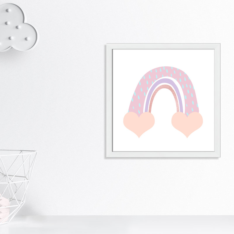 Arc-en-ciel 1, H 22,5 po x l 22,5 po x P 0,63 po, Cadre blanc