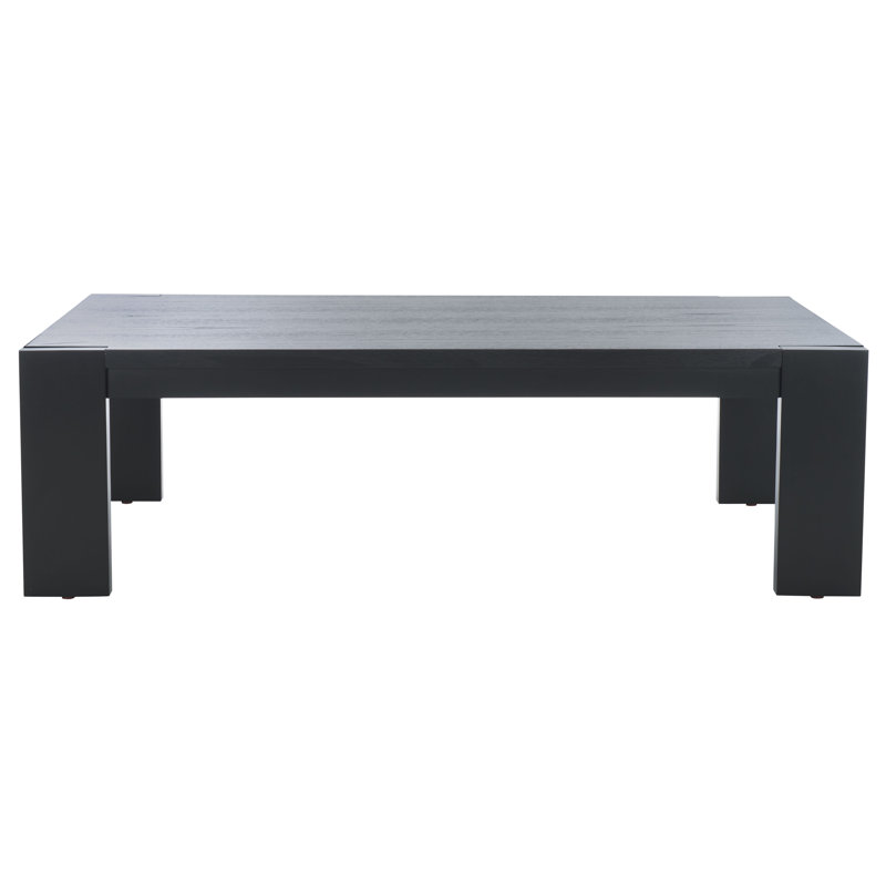 Nikole Rectangle Wood Coffee Table, Black