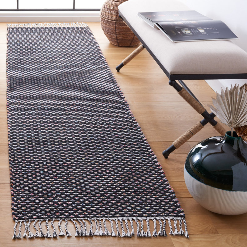 Tapis noir / ivoire Brandy 475, Tapis de couloir 2 pi 3 po x 9 pi