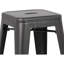 Tabourets de bar en métal sans dossier Art de 2, siège standard de 30 po, couleur noire vieillie, poids facile à manipuler, conception empilable, dimensions de 17 po, hauteur du siège de siège en ABS, fabrication principale ABS et PC, petit