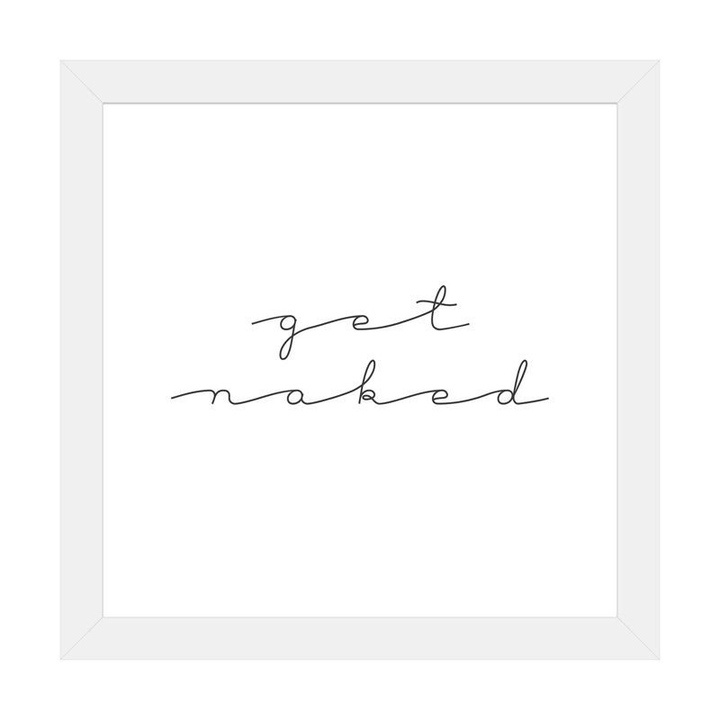 «Get N nu» par Chelsea Victoria, H 16 po x l 16 po x P 1 po, Papier avec cadre blanc