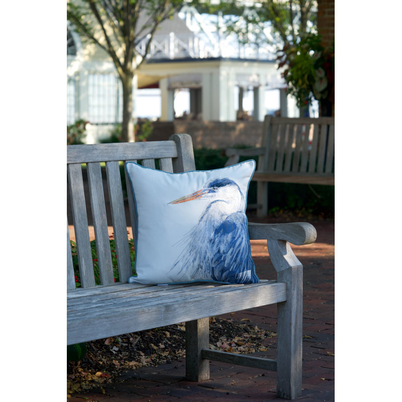 Blue Heron Portrait Pillow
