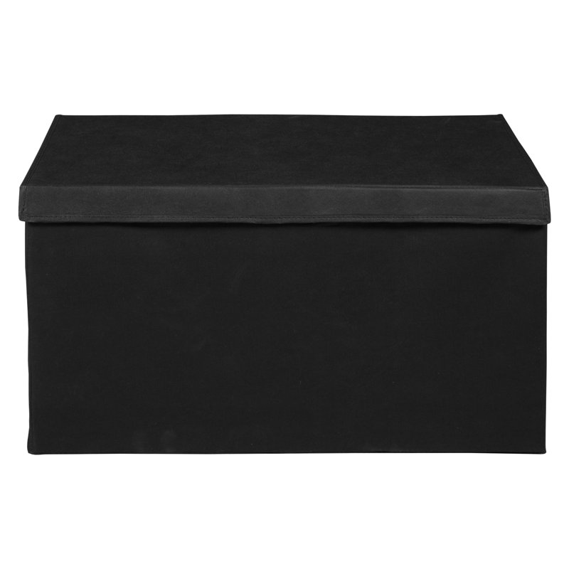 Coffre de rangement en tissu pliable Niche Cubo avec porte-étiquette, Noir