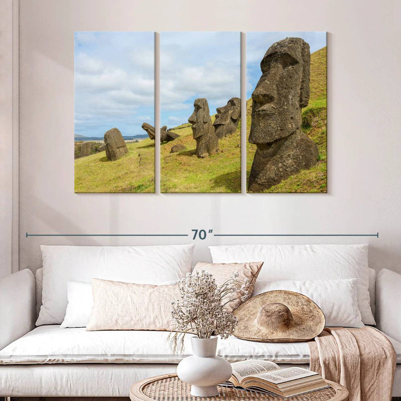 Moeurs de camion à Rano Raraku, H 32 po x l 50 po