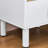 Nordic Design Wooden Bedside Table - Charming And Functional For Home Compact With Drawer Shelf In White Colour