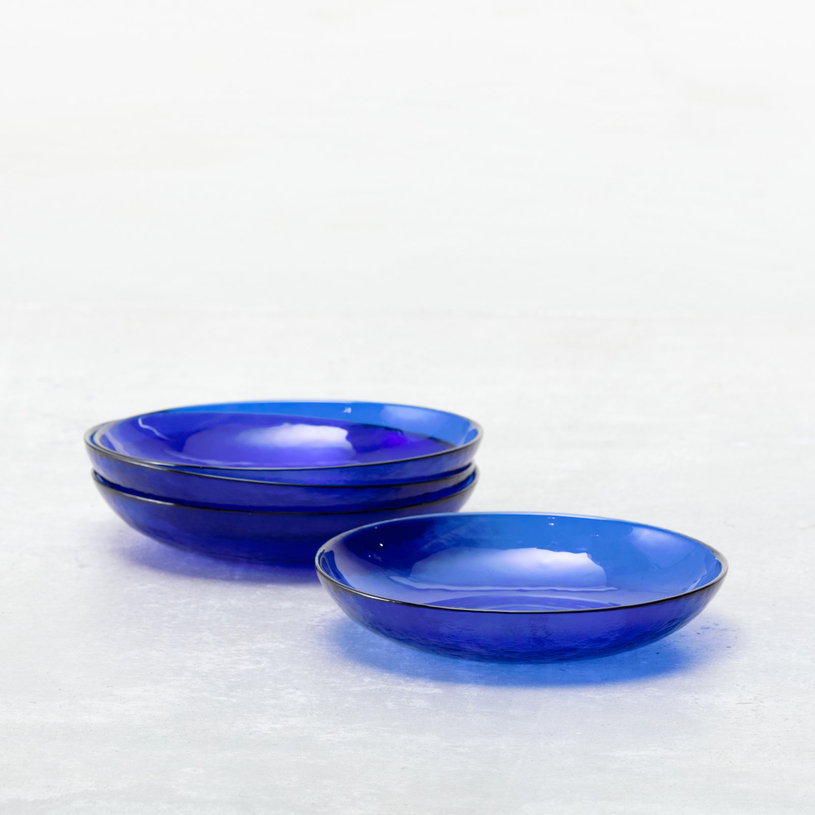 Los Cabos Glass Pasta Bowl, Cobalt