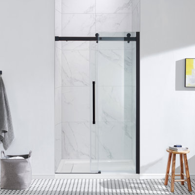 Porte de douche à fermeture douce sans cadre 46 po à 48 po x 78,75 po OVE Decors Bel