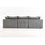 Canapé d'angle modulaire surdimensionné Cloud Couch de 260 cm de large, offrant un confort optimal et une assise large et profonde. Revêtement en tissu gaufré, 3 places avec pouf.-431490667