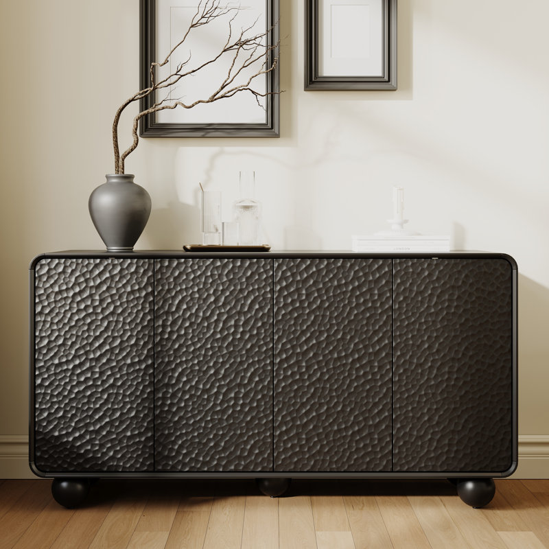 59" MDF Sideboard Black