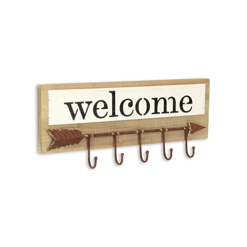 Wall 5 - Hook Wall Mounted Coat Rack