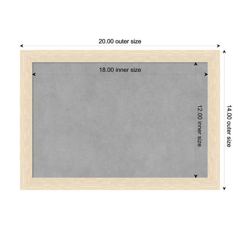 Tableau magnétique encadré Musa Woodgrain, H 14 po x l 20 po