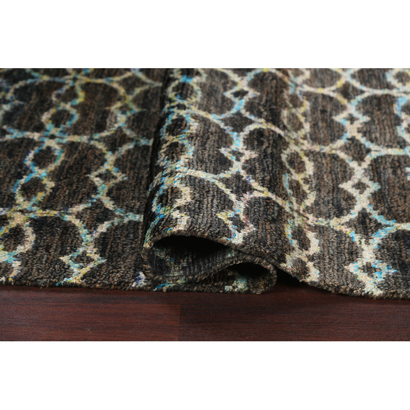Trellis Abstract Handmade Area Rug 5x8