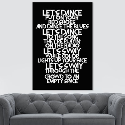 Let's Dance Lyrics by David Bowie - Wrapped Canvas Print
