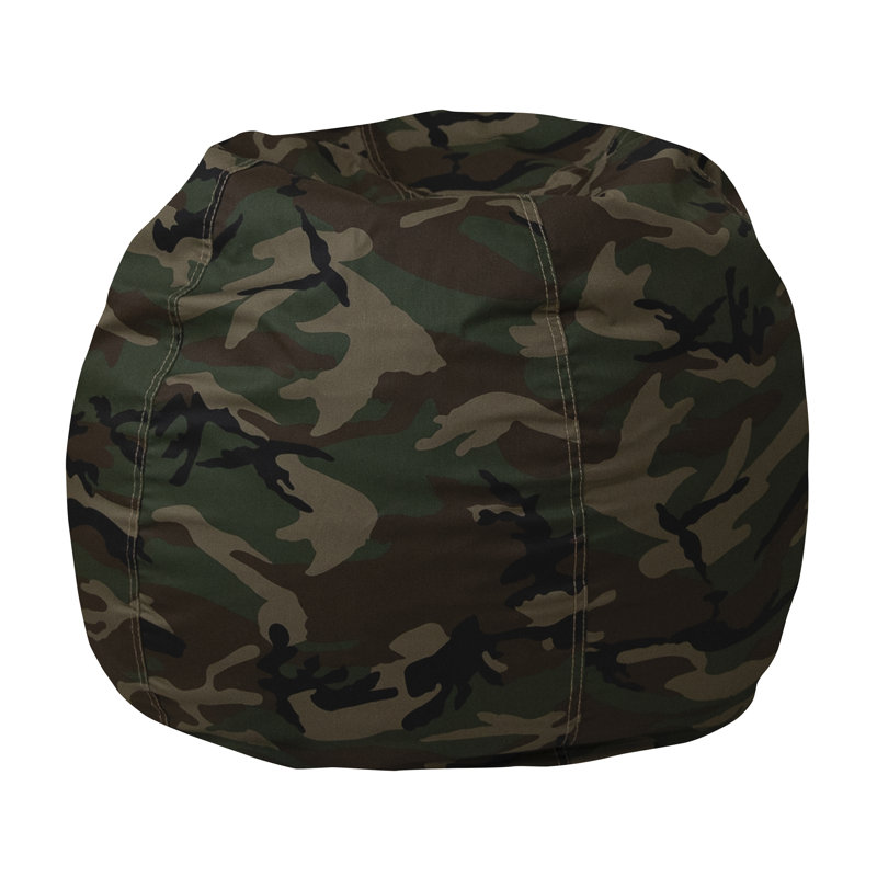 Fauteuil à billes en coton Classic, Petit, Sergé de coton camouflage