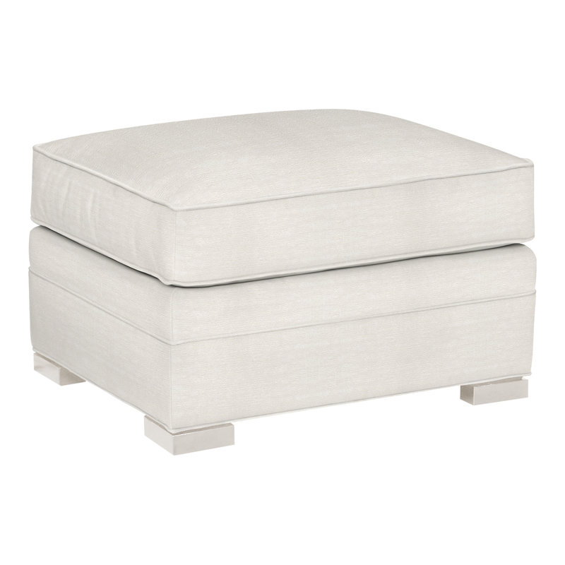 Davidson 28" Ottoman, Casa Blanca, Nadia Parchment