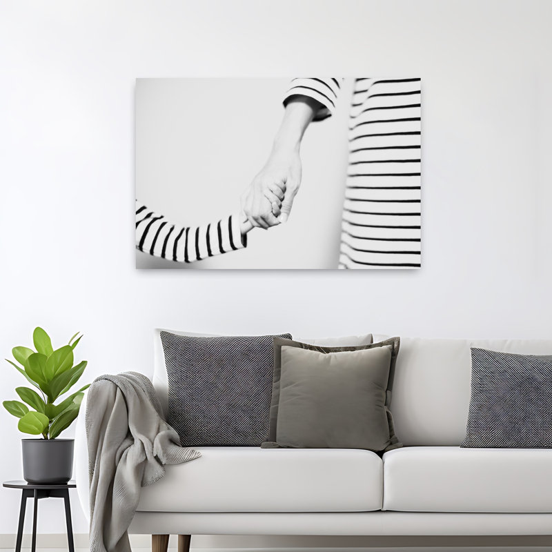 Gentle Hand Holding Contemporary Wall Art Print 1 Piece Wrapped Canvas Wall Art, 81.28cm H x 121.92cm W