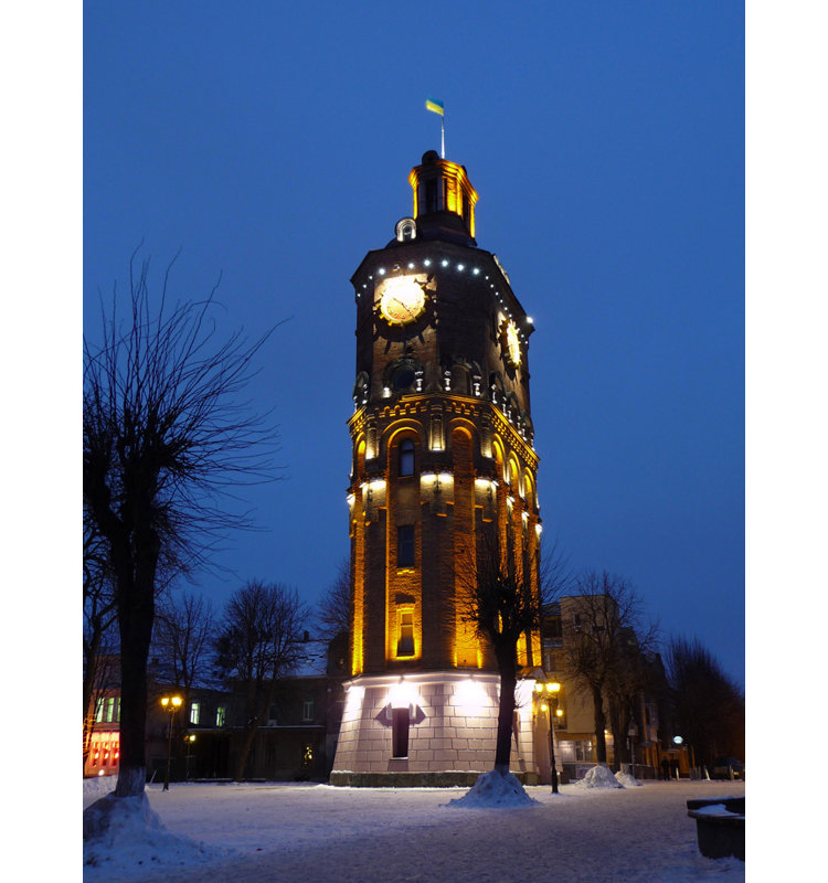 Ukraine Water Tower, 18'' H x 14'' W