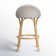 Ellie Rattan and Metal Low Back Counter Stool
