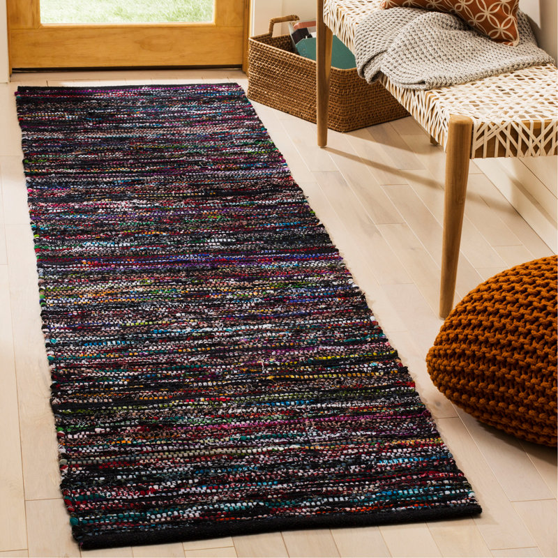 Nidhi Rag Rug Hand Woven Cotton Solid Color Rug, Runner 2'3" x 8'