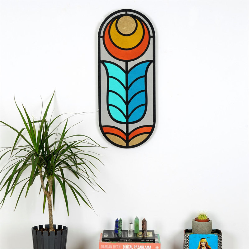 Élégant accessoire mural décoratif en bois, 20,9 po x 8,7 po x 0,8 po | Panneau de particules 100% enduit de mélamine | Décoration élégante pour le salon, la chambre à coucher et le bureau | Conception durable et facile à nettoyer